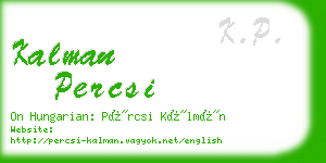 kalman percsi business card